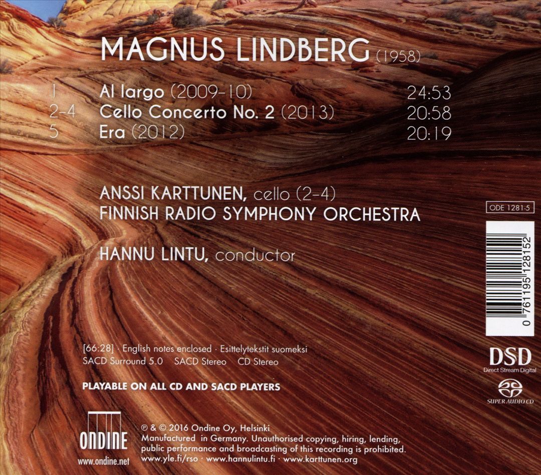 Magnus Lindberg: Al Largo; Cello Concerto No. 2; Era cover art