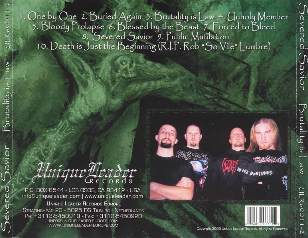 Brutality Is Law cover art