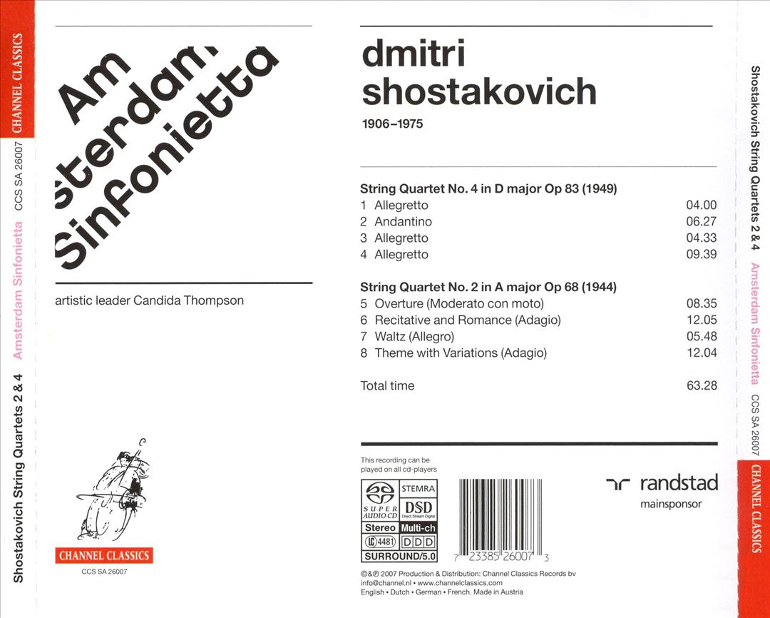 Shostakovich: String Quartets 2 & 4  cover art