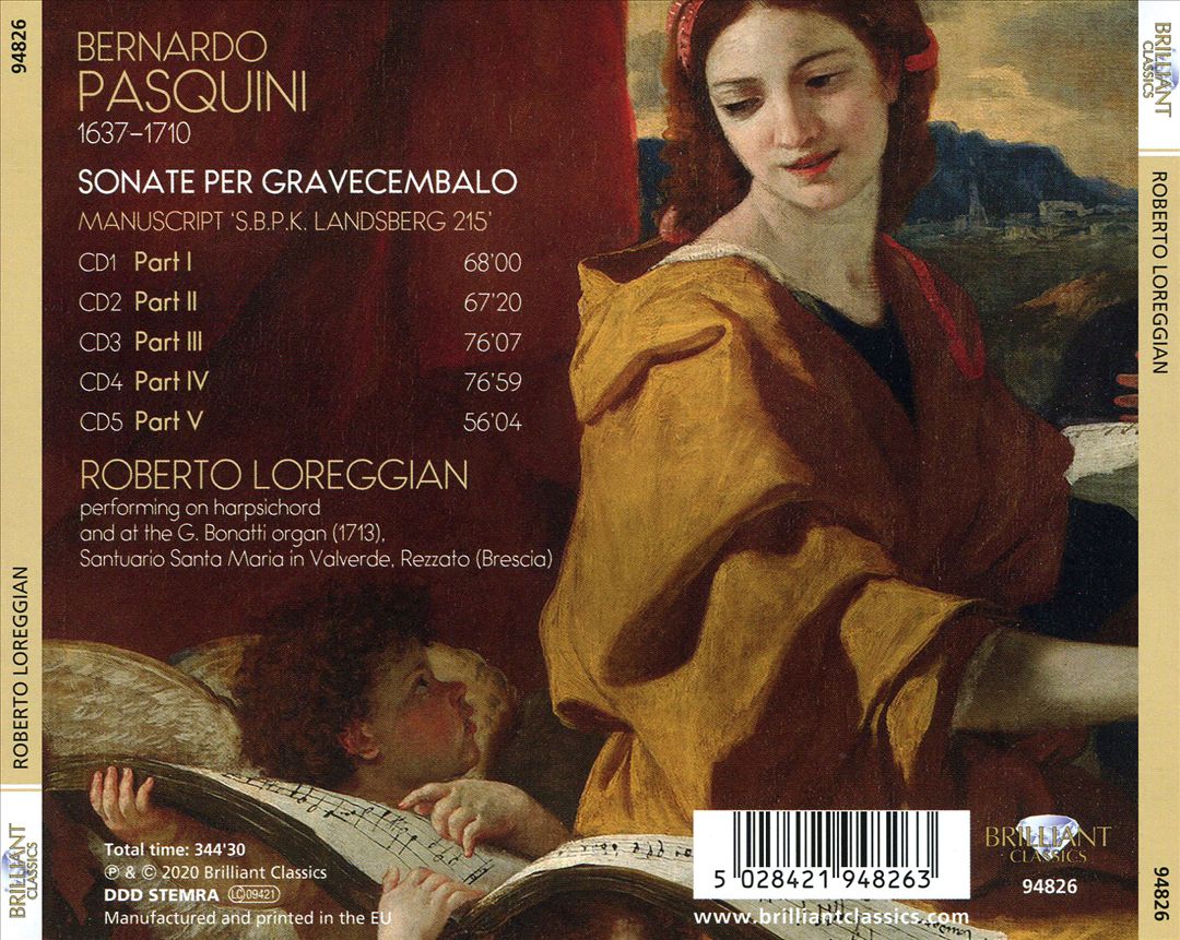 Pasquini: Sonate per Gravecembalo (Manuscript S.B.P.K. Landsberg 215) cover art