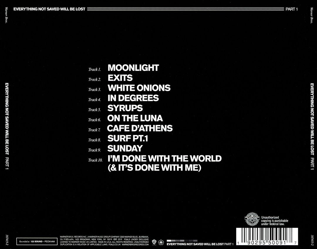 Everything Not Saved Will Be Lost, Pt. 1 cover art