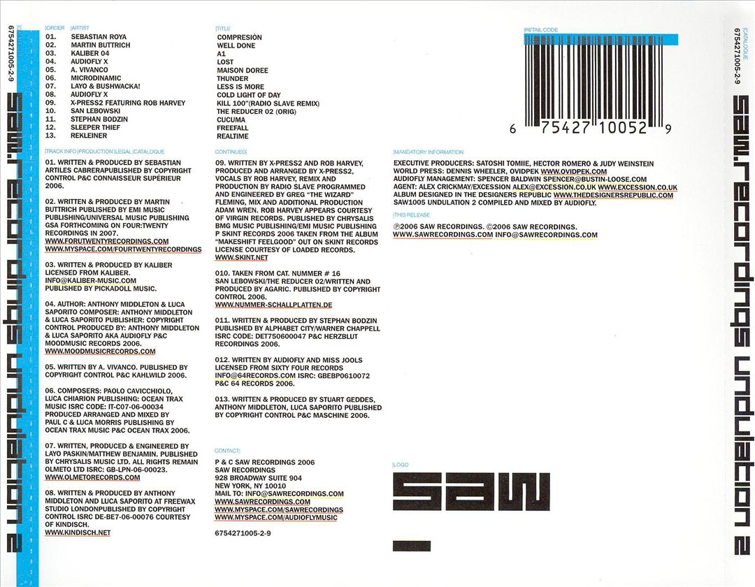 Undulation, Vol. 2 cover art