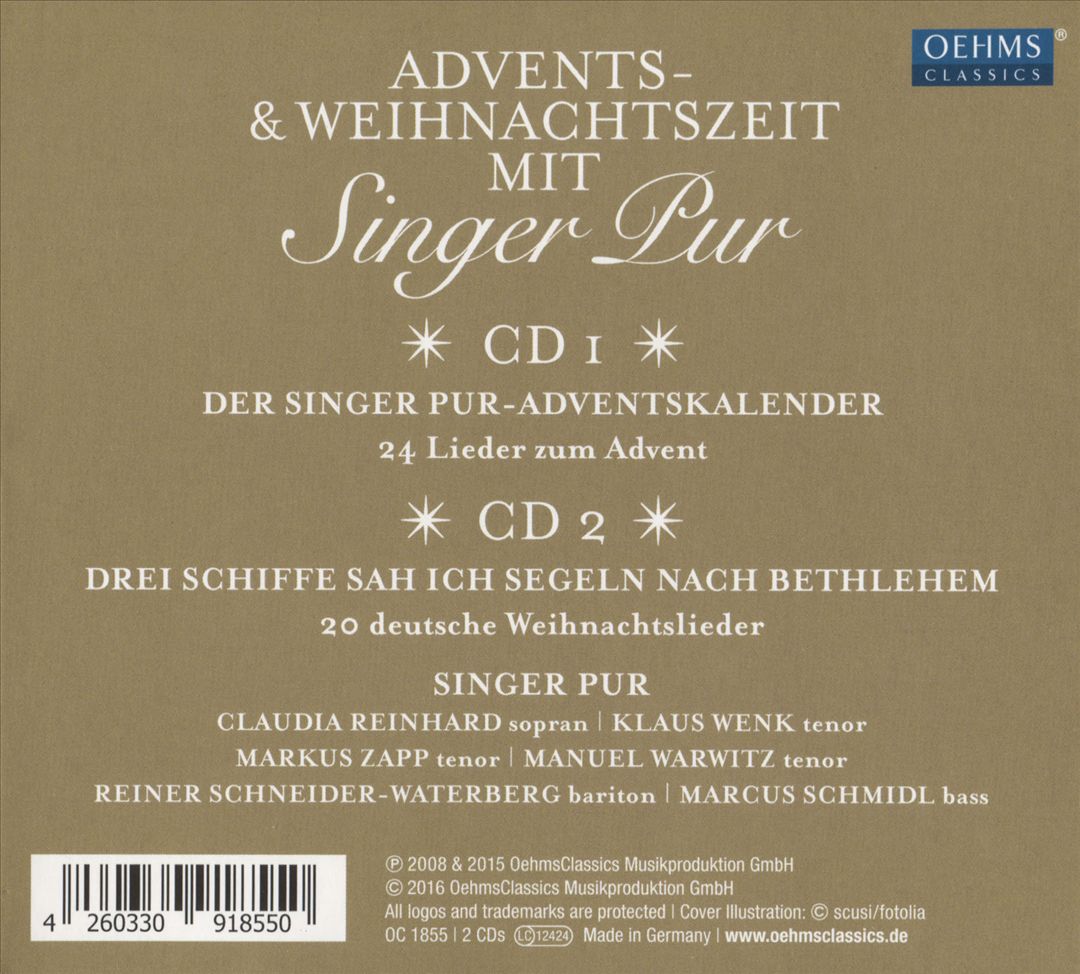 Advents & Weihnachtszeit mit Singer Pur cover art