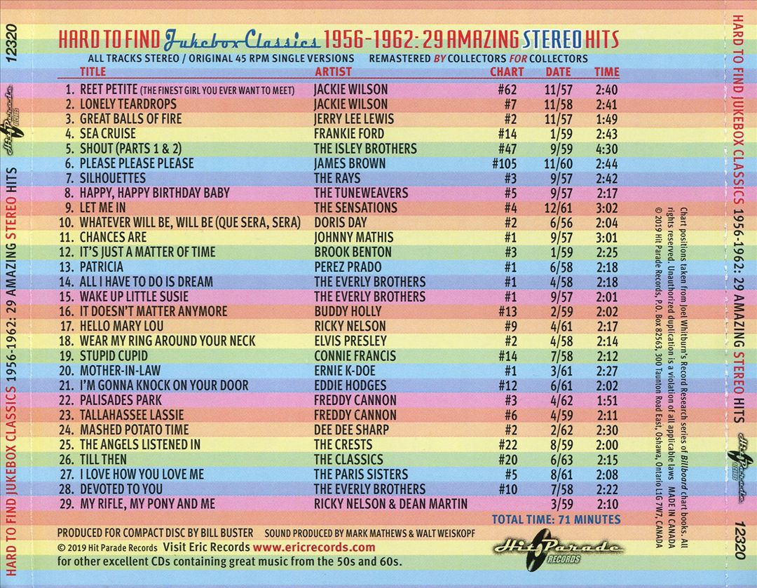 Hard to Find Jukebox Classics 1956-62: 29 Amazing Stereo Hits cover art