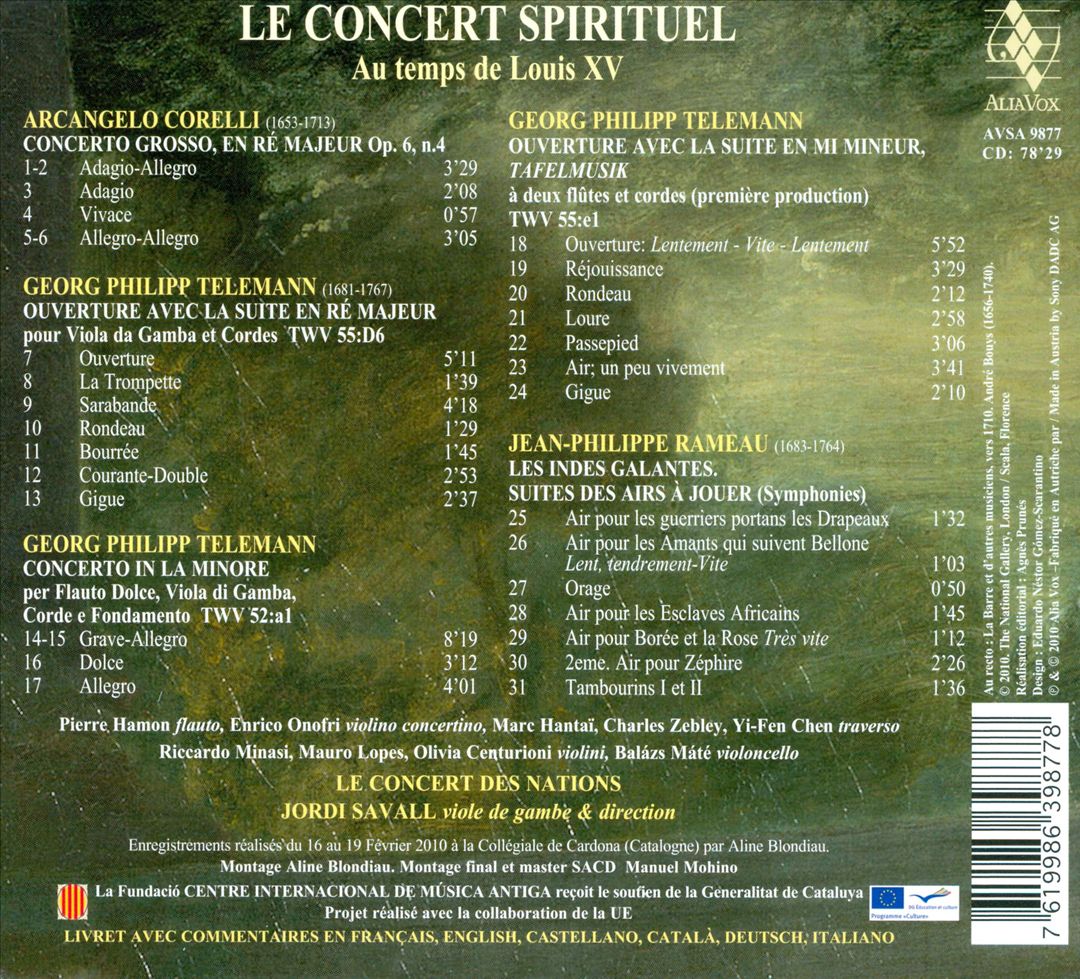 Concert Spirituel: Au temps de Louis XV cover art
