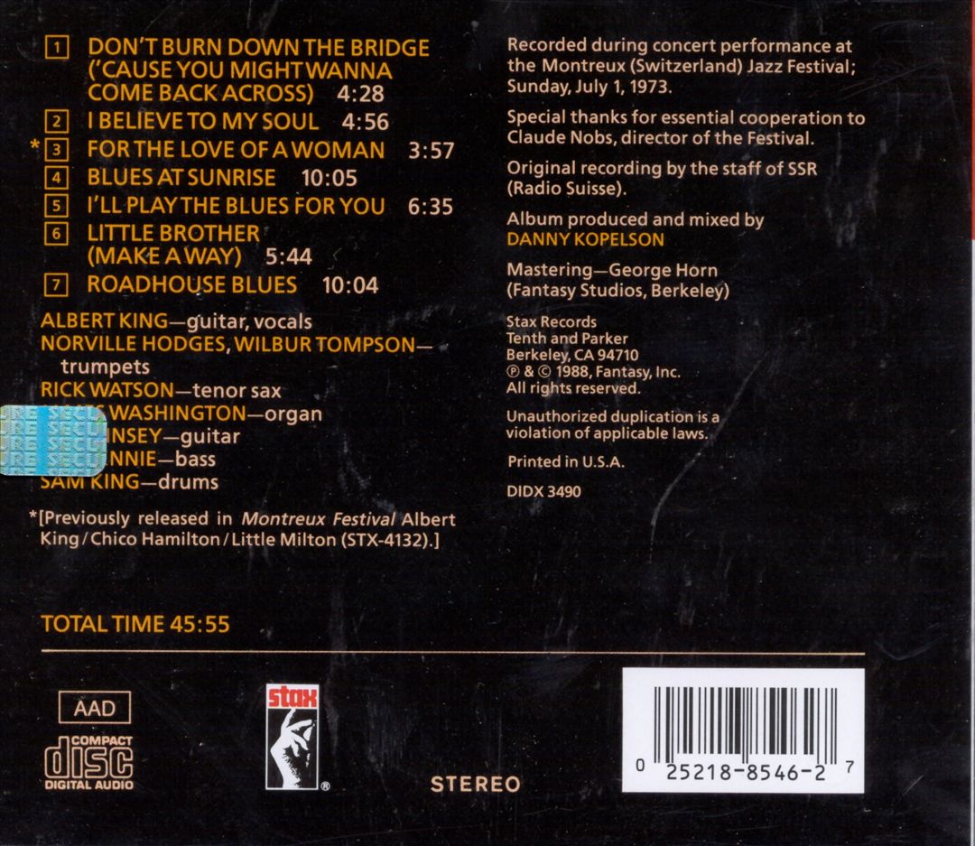 Blues at Sunrise: Live at Montreux cover art