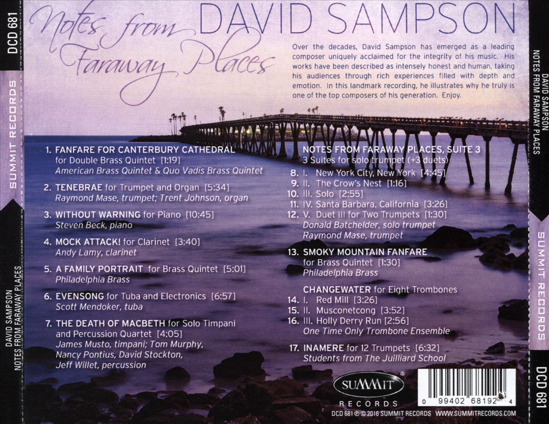 David Sampson: Notes from Faraway Places cover art