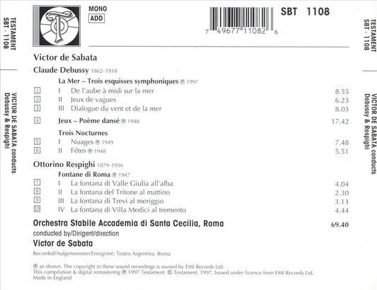 Claude Debussy: 2 Nocturnes; Jeux; La Mer; Ottorino Respighi: Fontane di Roma cover art