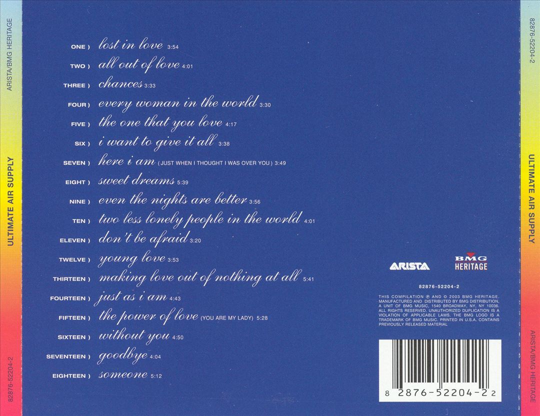 Ultimate Air Supply cover art