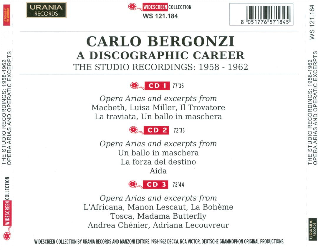 Carlo Bergonzi: A Discographic Career cover art