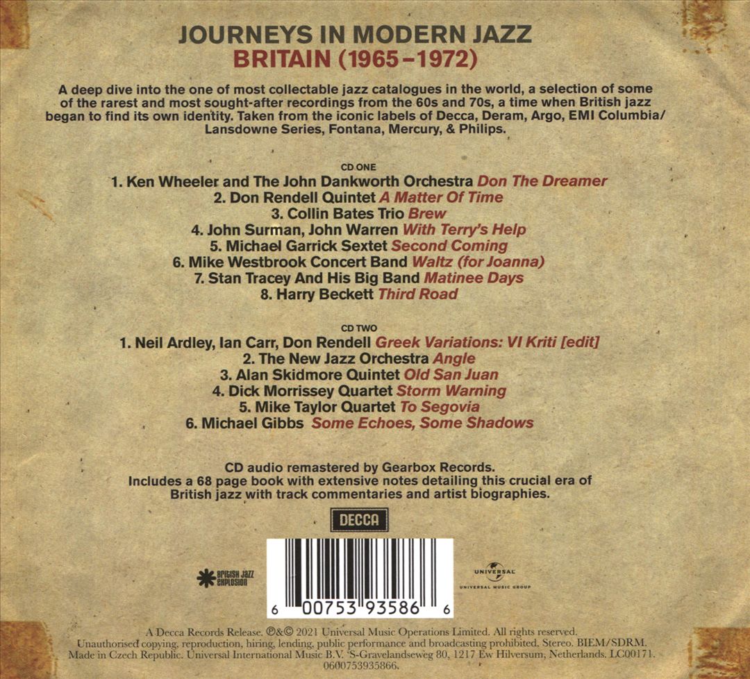 Journeys in Modern Jazz: Britain 1965-1972 cover art