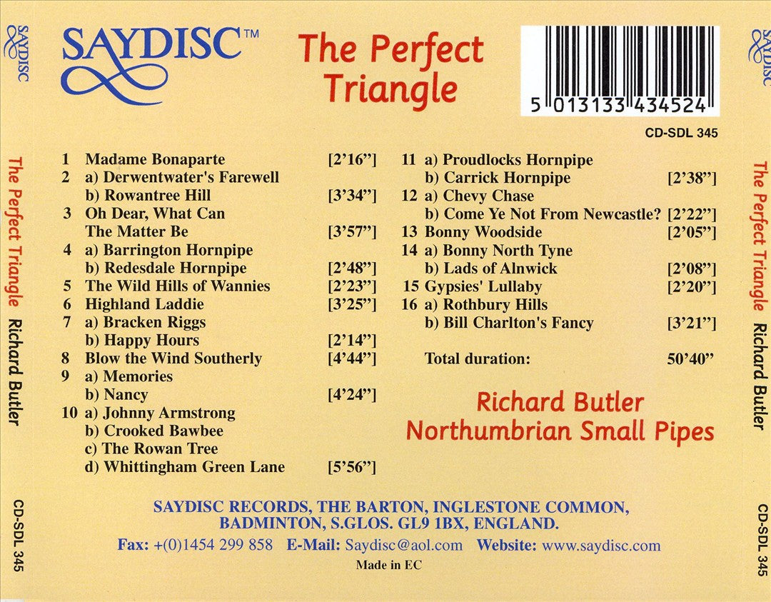 Perfect Triangle/Northumbrian Small Pipes cover art