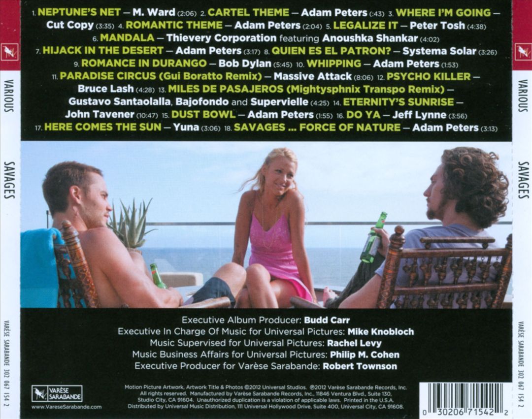 Savages [Original Motion Picture Soundtrack] cover art