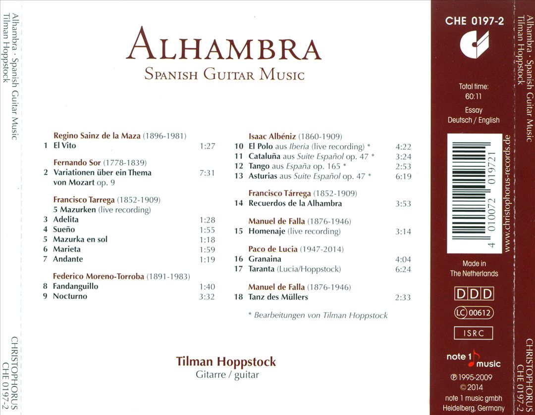 Alhambra: Spanish Guitar Music cover art