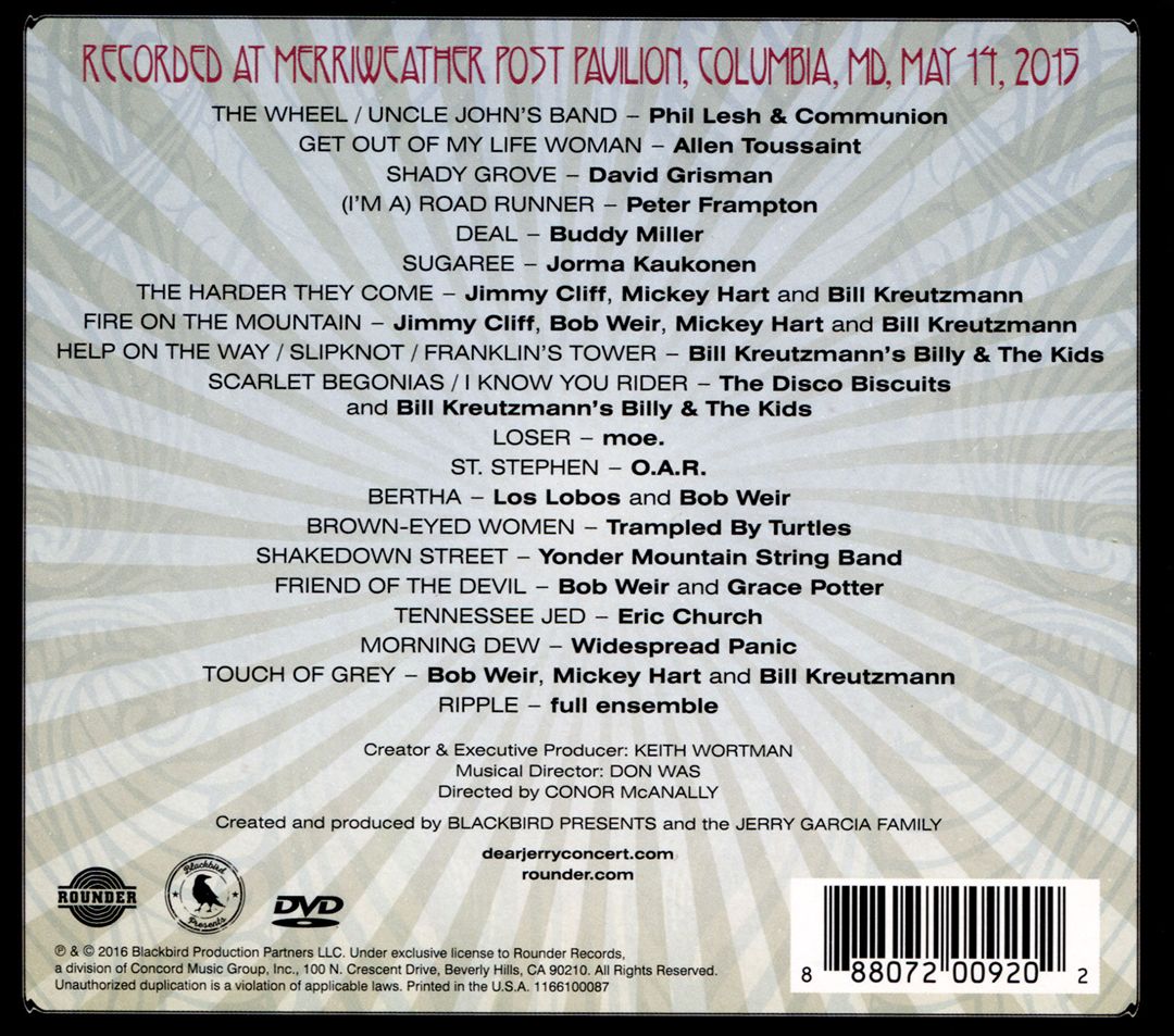 Dear Jerry: Celebrating the Music of Jerry Garcia [Deluxe Edition] cover art