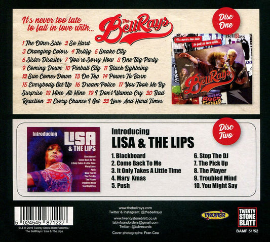 It's Never too Late to Fall in Love with the Bellrays/Introducing cover art