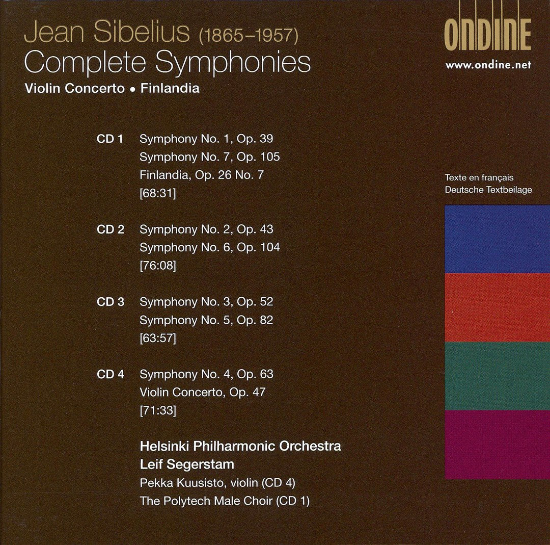 Sibelius: Complete Symphonies; Violin Concerto; Finlandia cover art