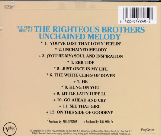 Very Best of the Righteous Brothers: Unchained Melody cover art