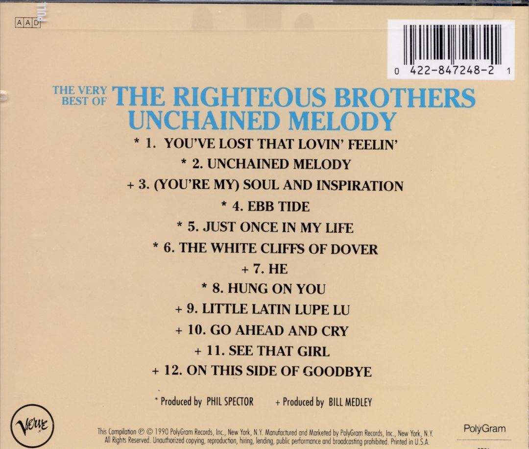 Very Best of the Righteous Brothers: Unchained Melody cover art