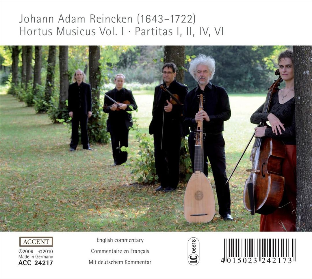 Johann Adam Reincken: Hortus Musicus, Vol. 1 cover art