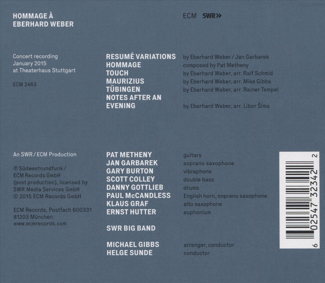 Hommage à Eberhard Weber cover art