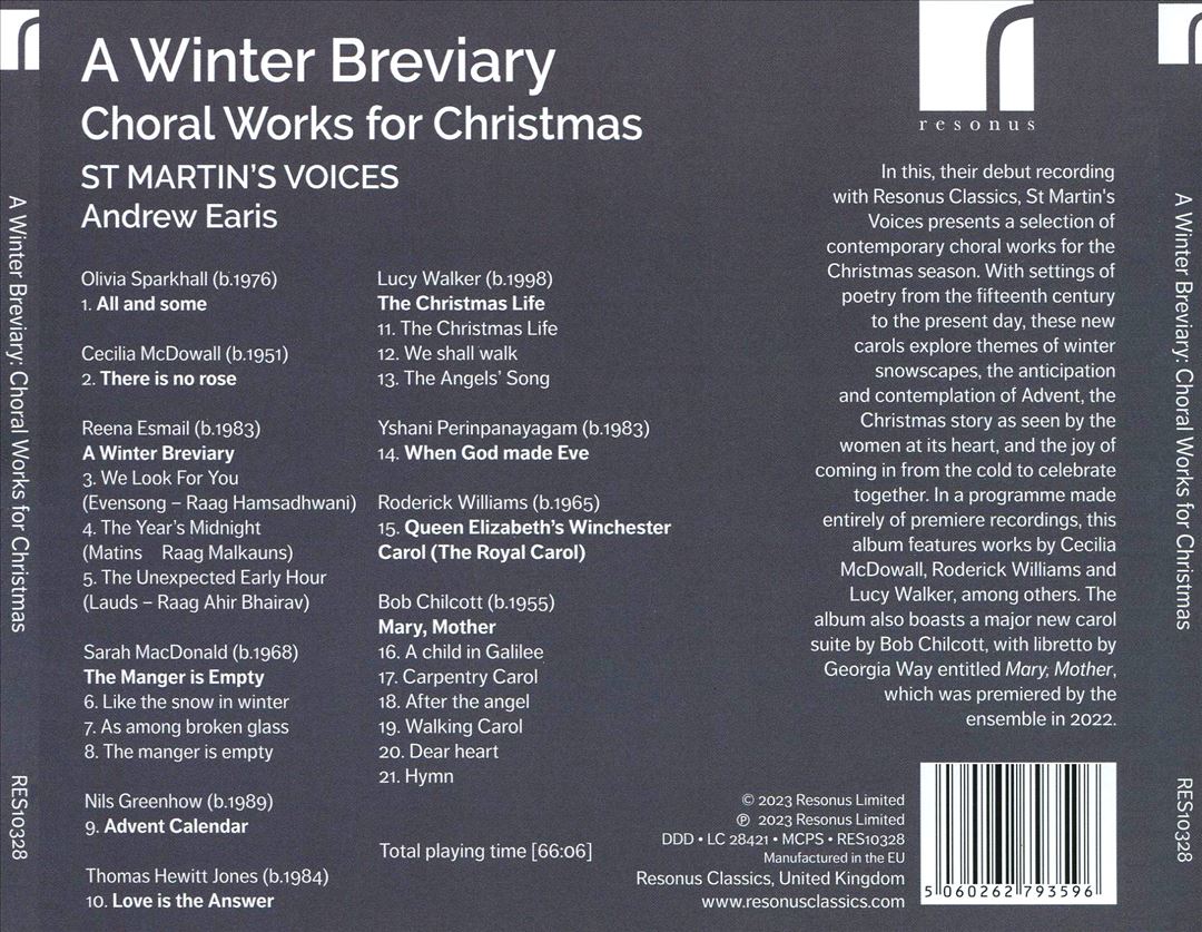 Winter Breviary: Choral Works for Christmas cover art