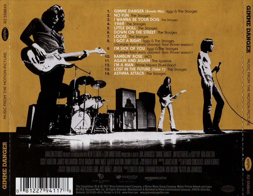 Music From the Motion Picture "Gimme Danger" cover art