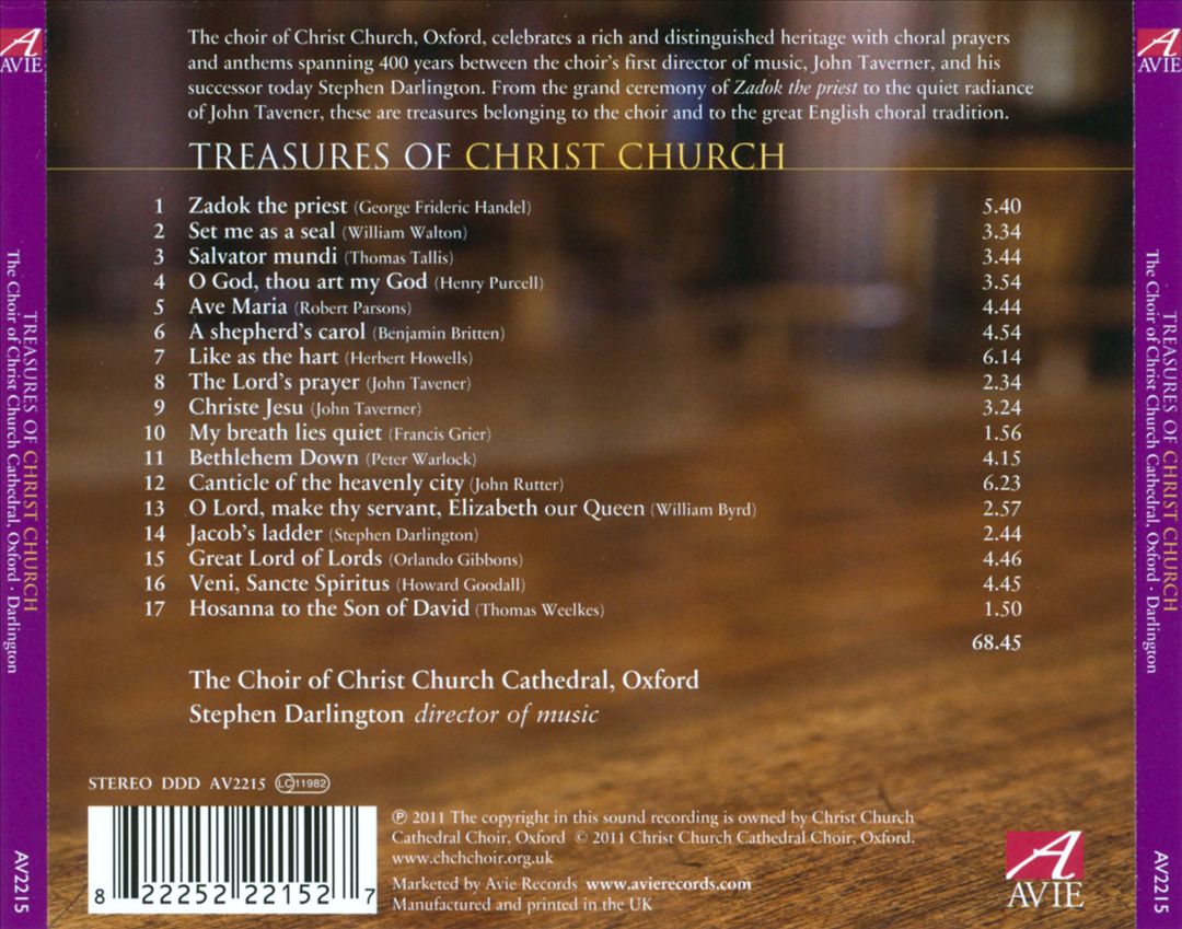 Treasures of Christ Church cover art