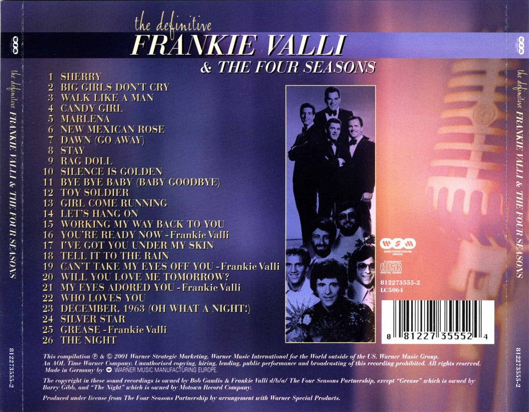 Definitive Frankie Valli & The Four Seasons cover art