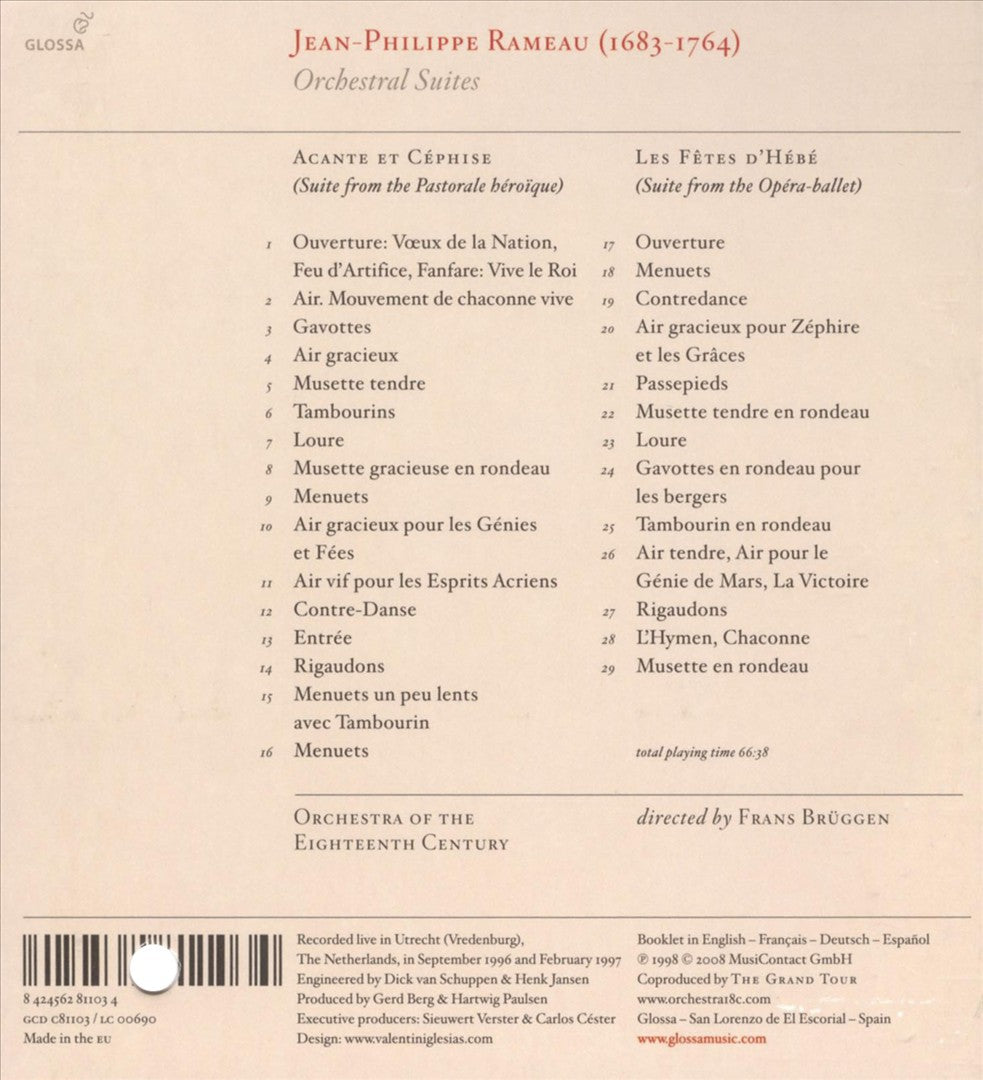 Jean-Philippe Rameau: Orchestral Works cover art