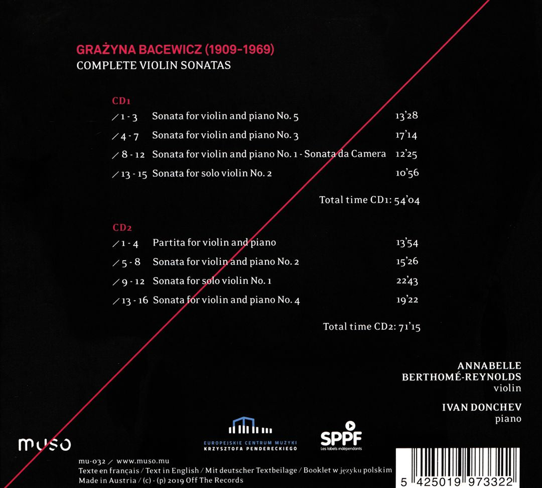 Bacewicz: Complete Violin Sonatas cover art