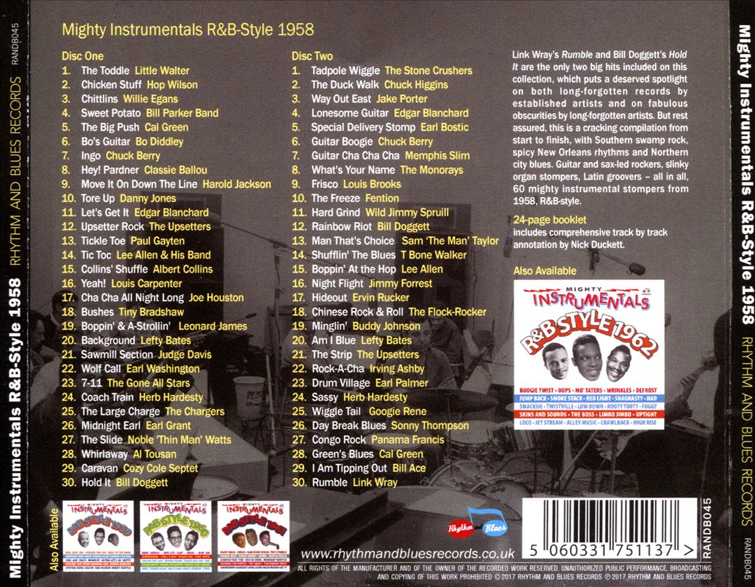 Mighty Instrumentals R&B-Style 1958 cover art