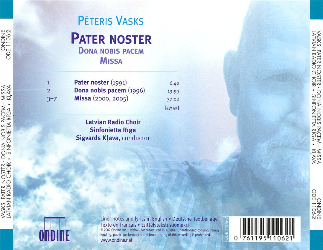 Peteris Vasks: Pater Noster cover art