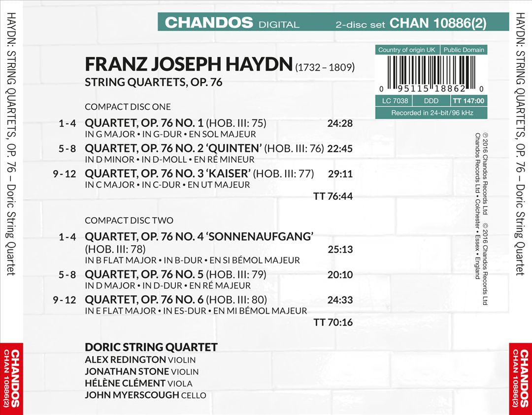 Haydn: String Quartets, Op. 76 cover art