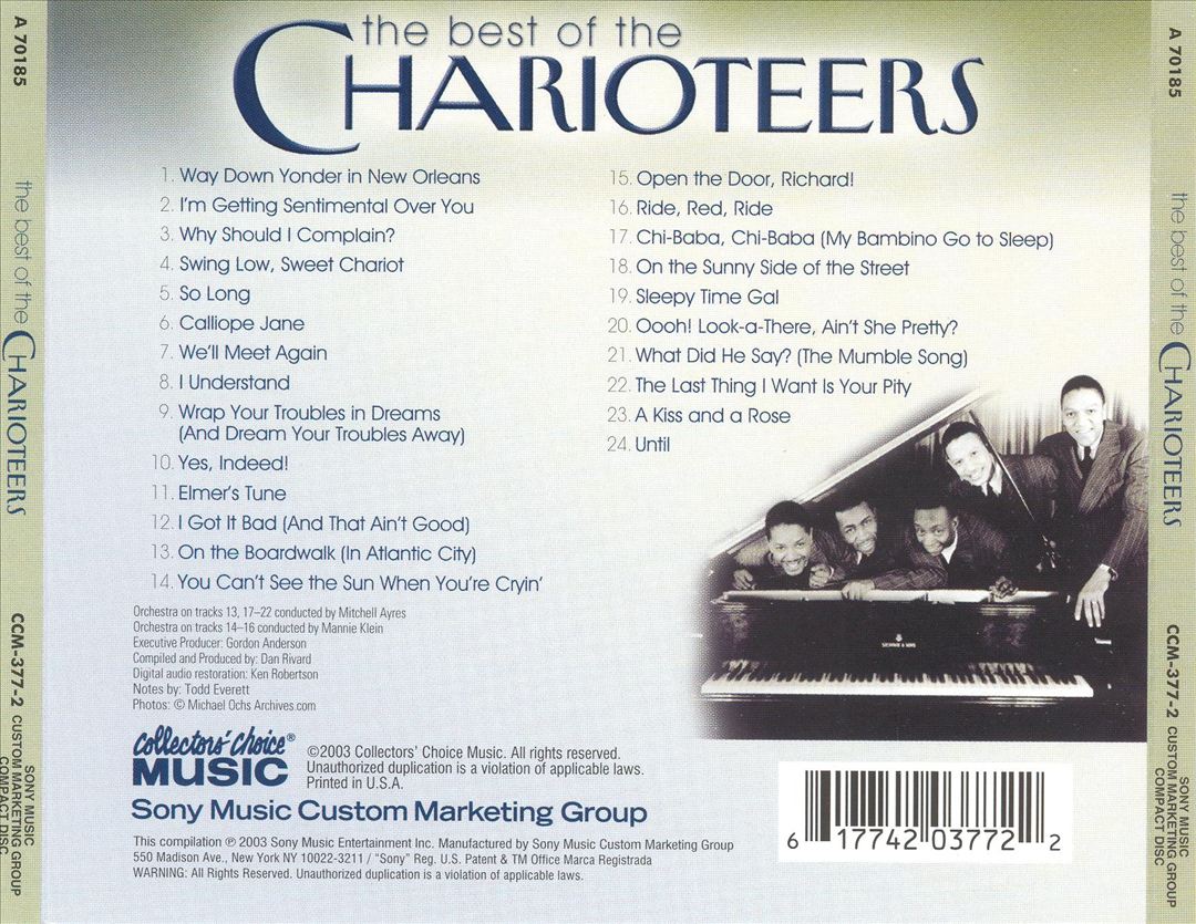 Best of the Charioteers cover art