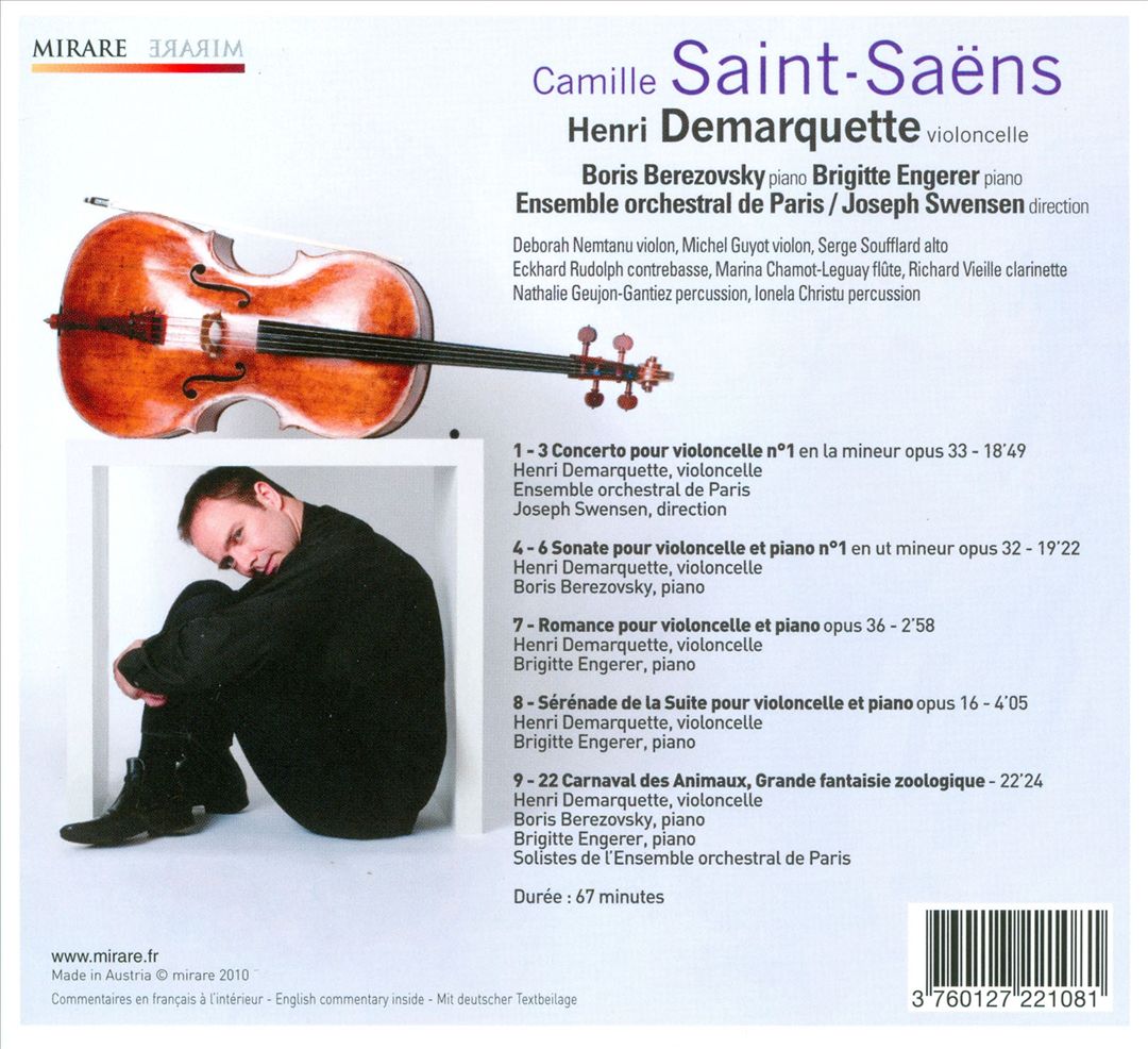 Saint-Saëns: Cello Concerto; Carnival of the Animals; Cello Sonata No. 1; Romance and Serenade cover art