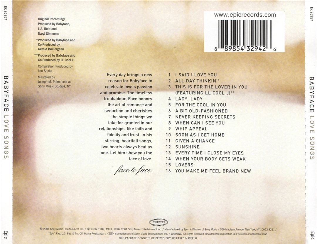 Love Songs [2017 Reissue] cover art