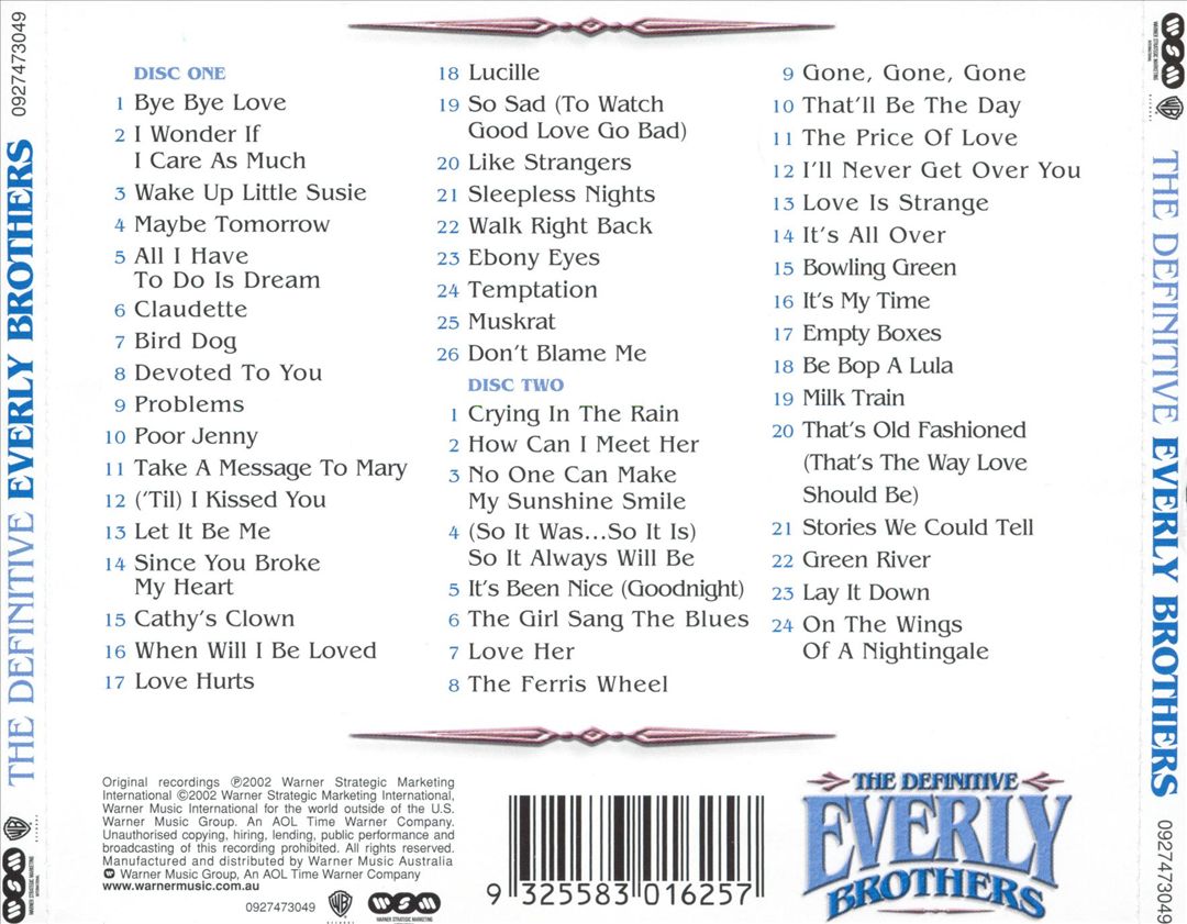 Definitive Everly Brothers cover art