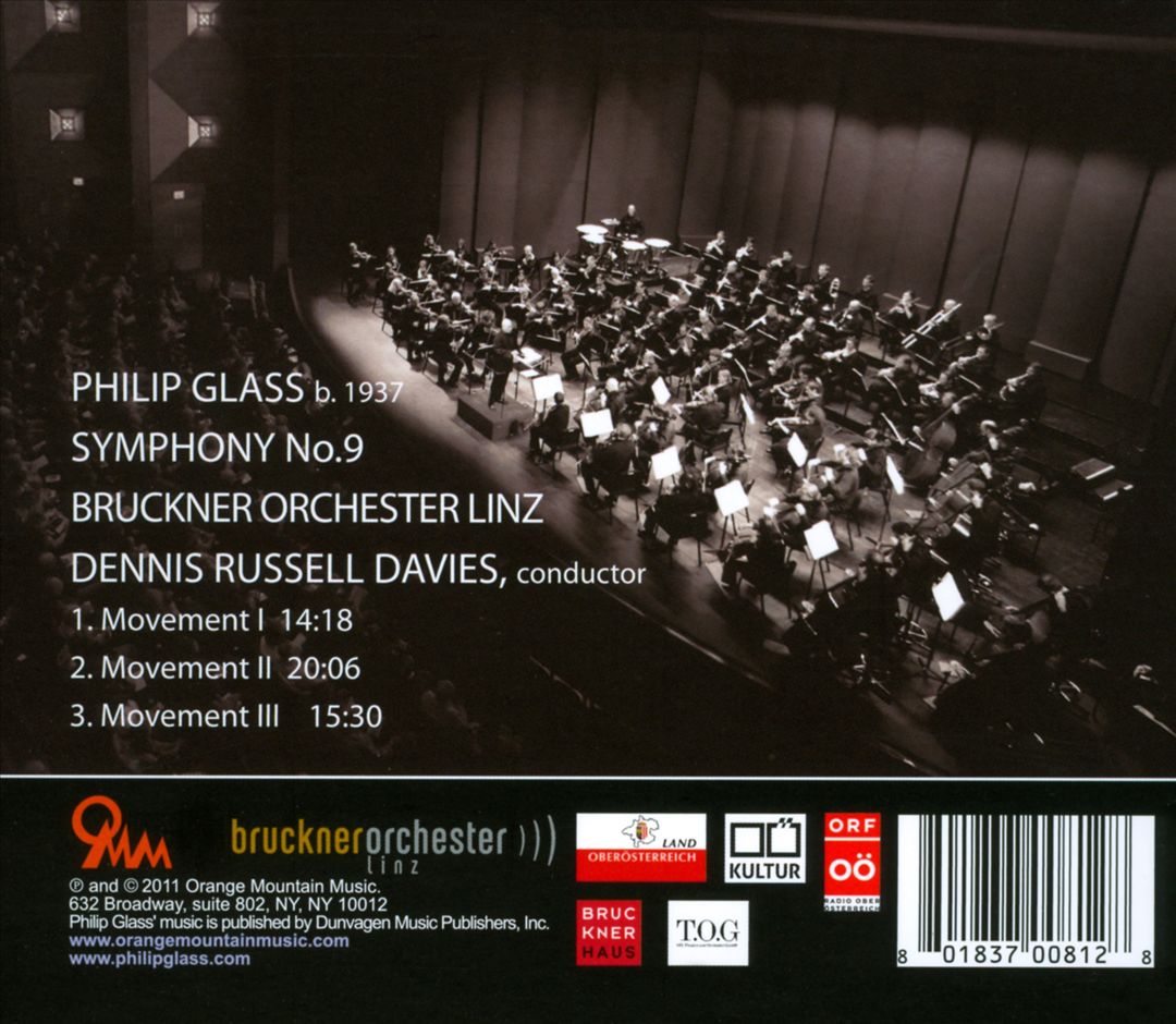 Philip Glass: Symphony No. 9 cover art