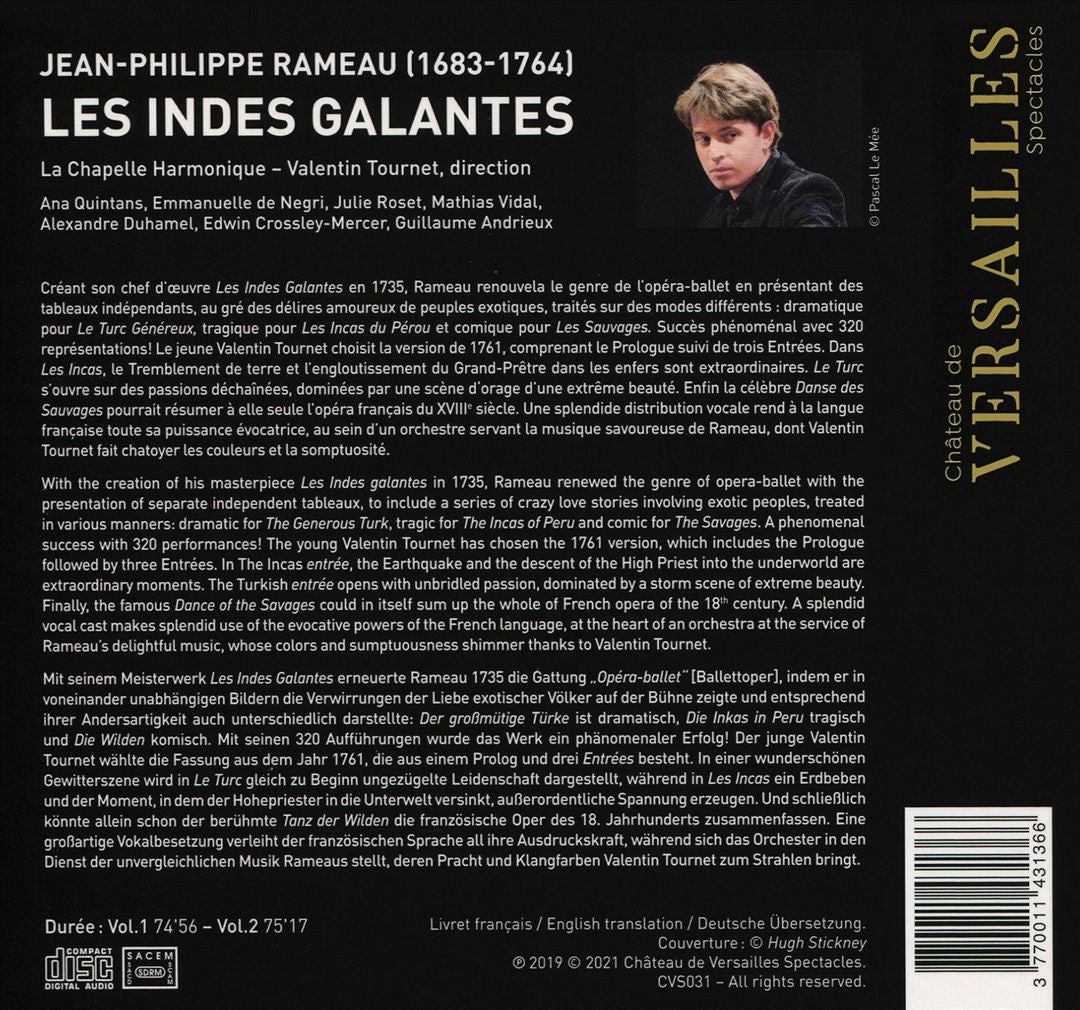 Rameau: Les Indes Galantes cover art