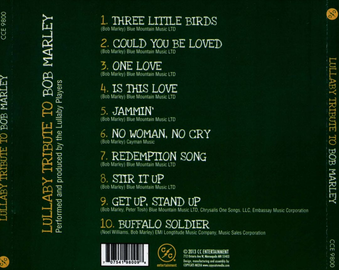 Lullaby Tribute to Bob Marley cover art