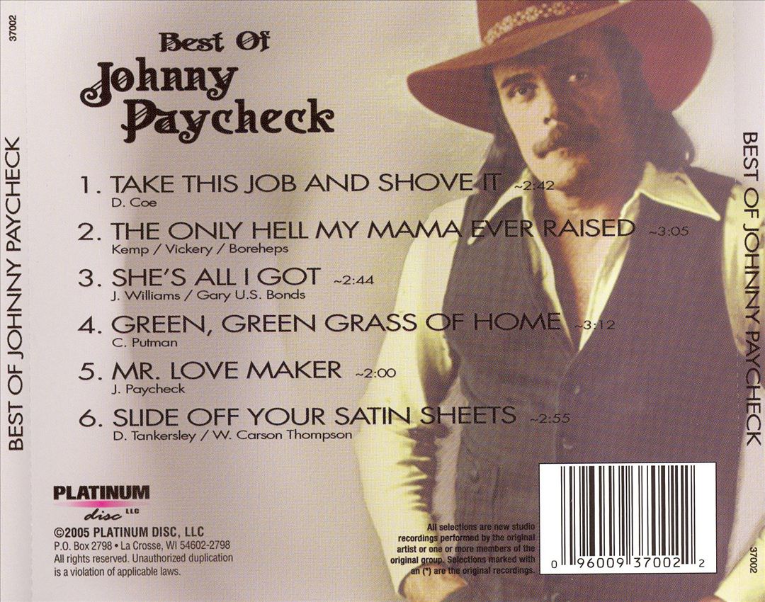 Best of Johnny Paycheck: Take This Job and Shove It cover art