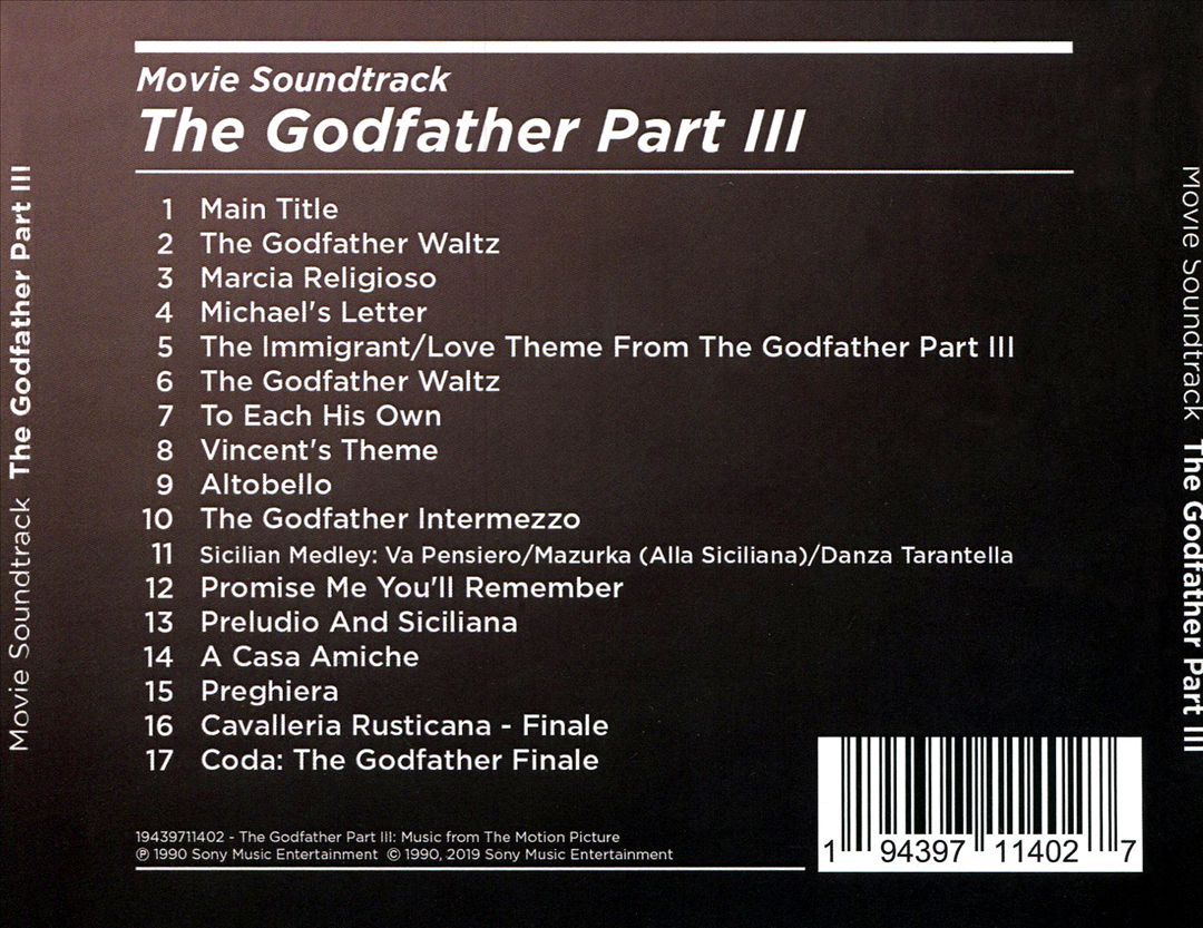 Godfather Part III [Music from the Original Motion Picture Soundtrack] cover art