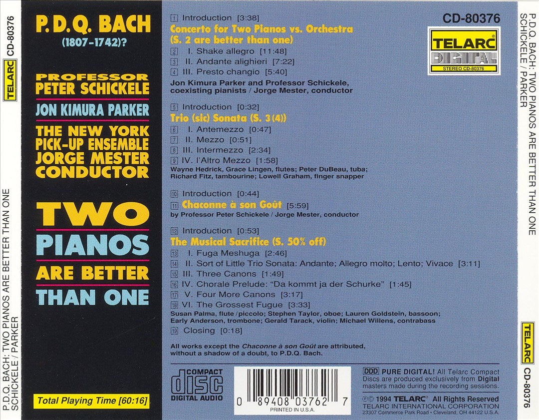P.D.Q. Bach: Two Pianos Are Better Than One cover art