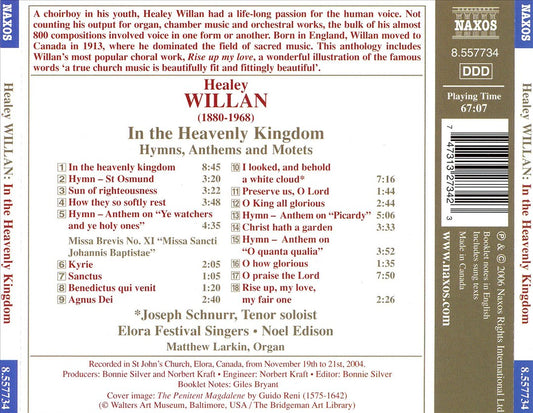 Healey Willan: In the Heavenly Kingdom cover art