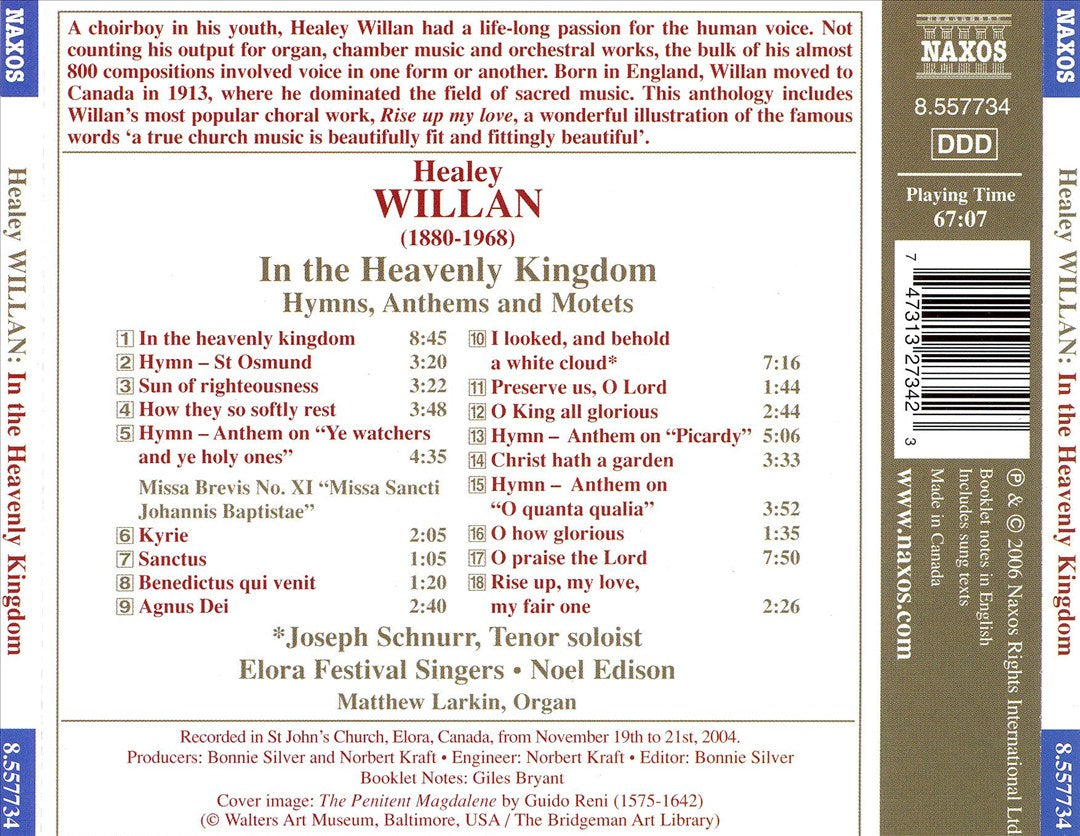 Healey Willan: In the Heavenly Kingdom cover art