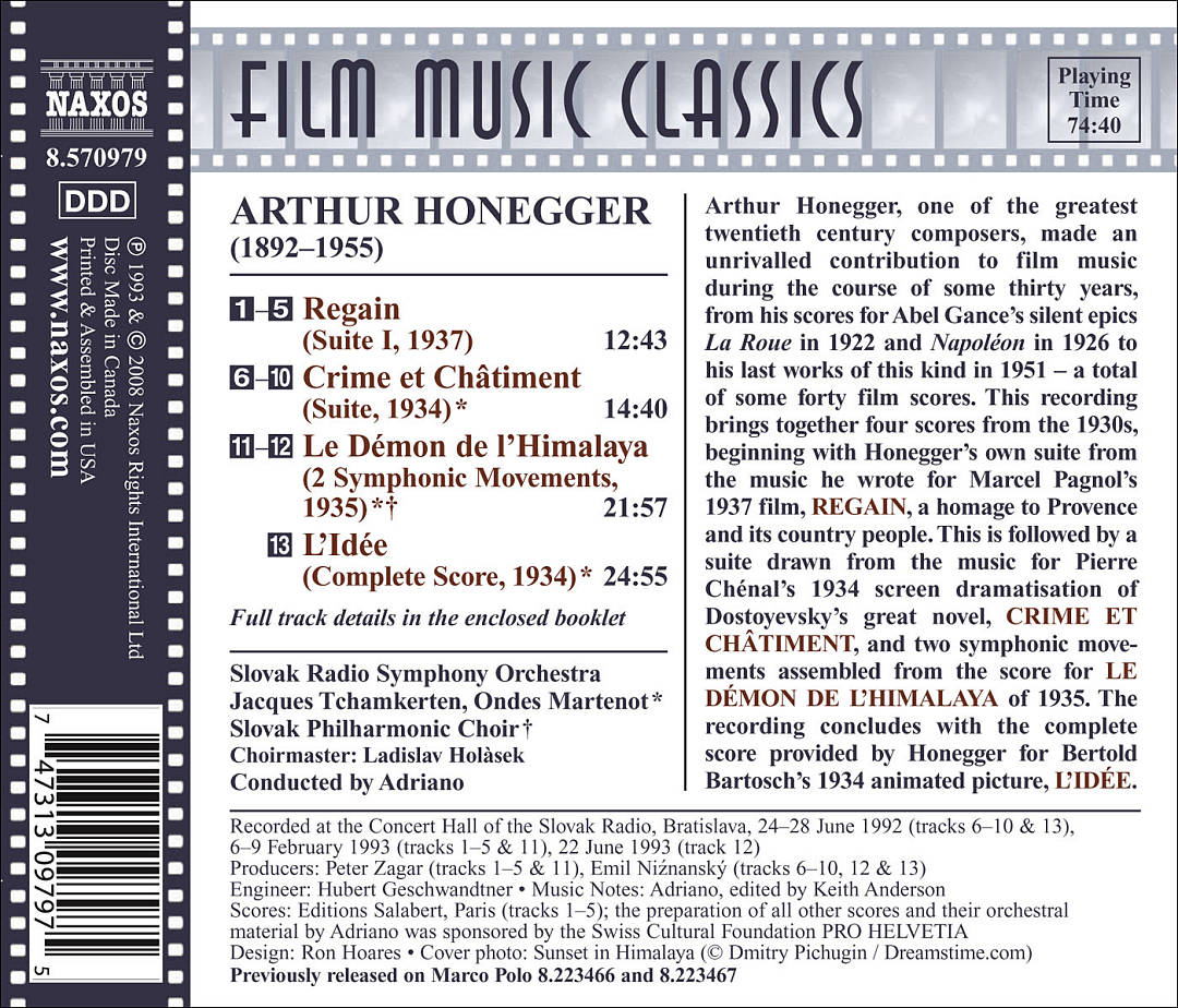 Honegger: Le Demon de l'Himalaya cover art