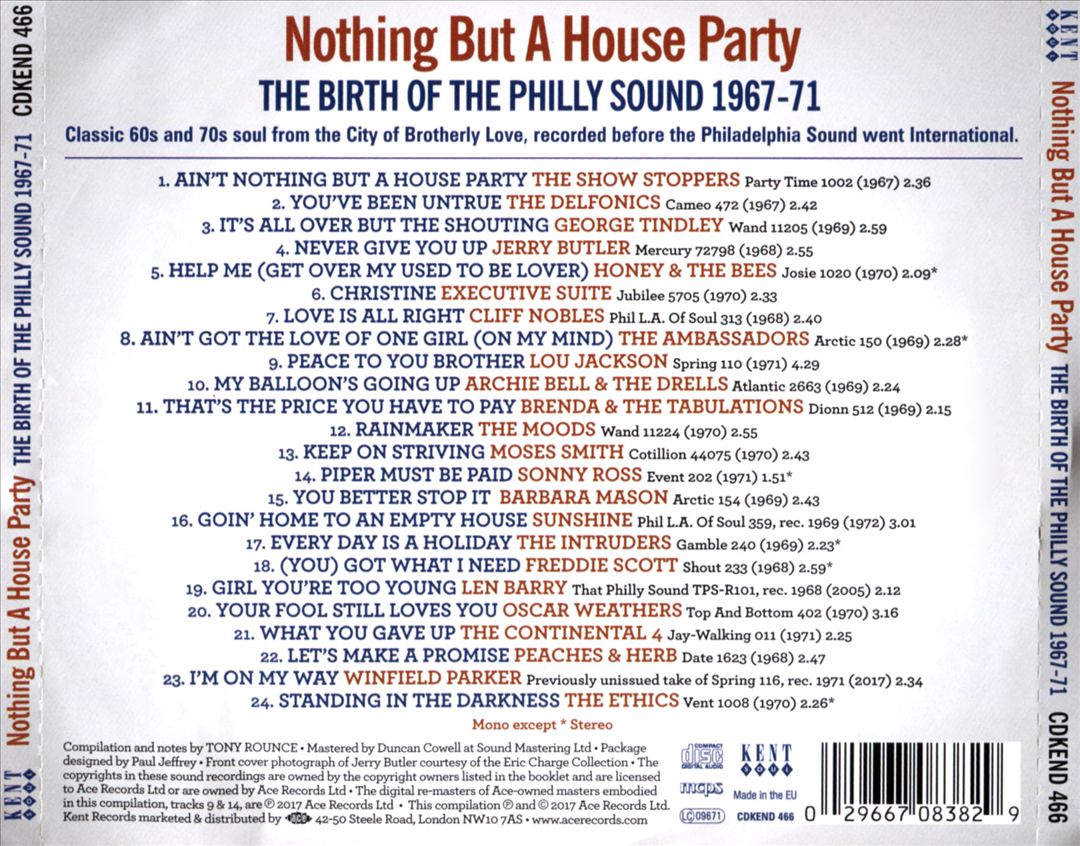 Nothing But a House Party: Birth of the Philly Sound 1967-1971 cover art