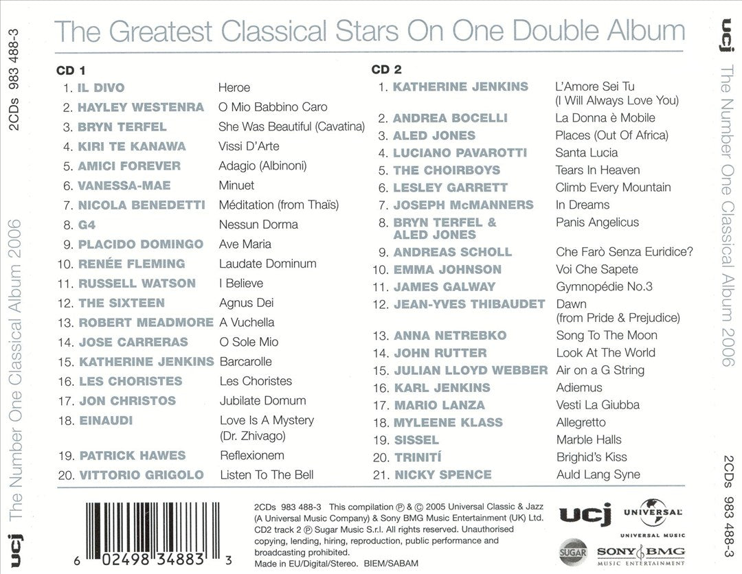 Number One Classical Album 2006 cover art