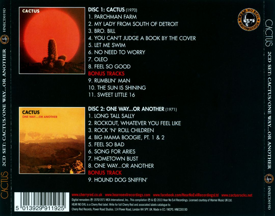 Cactus/One Way or Another [Bonus Tracks] [Remastered] cover art